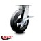 Service Caster 8 Inch Kingpinless Rubber on Steel Wheel Swivel Caster with Brake SCC-KP30S820-RSR-SLB - alternate 5